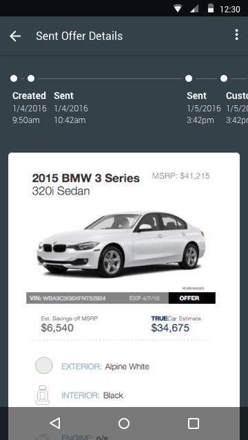 Customer communication history